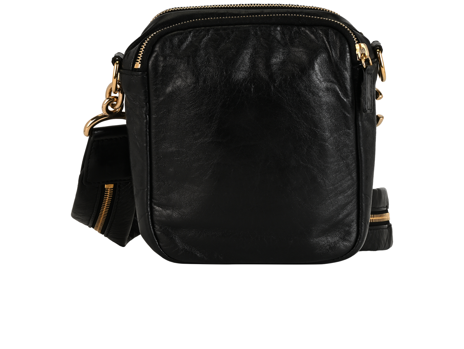 CC Messenger Bag, &pound;850, Handbags, Black, Leather, Back view